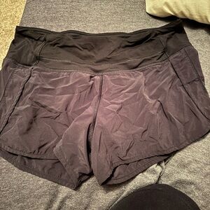 lululemon athletica Black Stretch Athletic Shorts